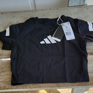 Adidas Kids Black and White Tee